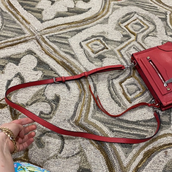 💕Rebecca Minkoff red leather shoulder bag EUC 💕 - Picture 7 of 16